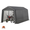 Fix and Tools Outdoor Storage Shed – Heavy Duty Waterproof Carport with Roll-up Zipper Doors for Motorcycle, Bike, Gardening Tools, Gray - Fix and Tools LLC