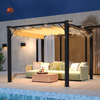 Fix and Tools 10×12 FT Outdoor Retractable Pergola with Adjustable Sun-Proof Canopy – Aluminum Frame, Beige