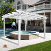 Fix and Tools 365×365×269 cm Vinyl Regency Pergola – White, Durable Outdoor Pergola
