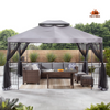 Fix and Tools 366×366×285 cm Easy-Assembly Outdoor Soft-Top Gazebo – Gray