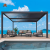 Fix and Tools 366×488×244 cm Adjustable Louvered Pergola – Heavy-Duty Aluminum, Black