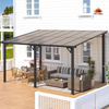 Fix and Tools 10×14 FT Wall-Mounted Hardtop Gazebo with Aluminum Frame and PP Roof Panels – Gray