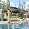 Fix and Tools 396×457 cm Wood Gazebo – Wind & Rain-Resistant Design, Grill Gazebo for Garden, Backyard