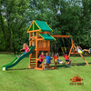 Fix and Tools Tucson Cedar Wooden Swing Set with Slide, Swings, Trapeze Bar, Rock Wall, Sandbox & Picnic Table - Fix and Tools LLC