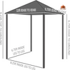Fix and Tools Hardtop Gazebo with Galvanized Steel Roof and Aluminum Frame – Brown/Gray - Fix and Tools LLC