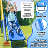 Fix and Tools Starlight Metal Swing Set with 2 LED Swings, Saucer Swing, Lifetime Warranty on Slide, and Bonus Anchor Kit – For Kids Ages 3–8