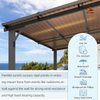 Fix and Tools 10×14 FT Wall-Mounted Hardtop Gazebo with Aluminum Frame and PP Roof Panels – Gray