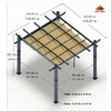 Fix and Tools 10×10 FT Outdoor Pergola with Retractable Canopy – Aluminum Frame, Khaki - Fix and Tools LLC