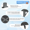 Fix and Tools 10×8 FT Wall-Mounted Gazebo and Pergola with Aluminum Frame and Polycarbonate Roof – Gray - Fix and Tools LLC