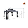 Fix and Tools 366×366×285 cm Easy-Assembly Outdoor Soft-Top Gazebo – Gray - Fix and Tools LLC