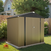 Fix and Tools 183×244×188 cm Outdoor Storage Shed – Sloping Roof, Lockable Doors, Weather-Resistant for Garden Tools, Brown