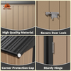 Fix and Tools 183×244×188 cm Outdoor Storage Shed – Sloping Roof, Lockable Doors, Weather-Resistant for Garden Tools, Brown - Fix and Tools LLC