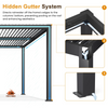 Fix and Tools 366×488×244 cm Adjustable Louvered Pergola – Heavy-Duty Aluminum, Black - Fix and Tools LLC