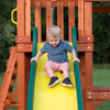 Fix and Tools Tucson Cedar Wooden Swing Set with Slide, Swings, Trapeze Bar, Rock Wall, Sandbox & Picnic Table