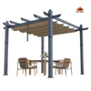 Fix and Tools 10×10 FT Outdoor Pergola with Retractable Canopy – Aluminum Frame, Khaki - Fix and Tools LLC