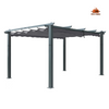 Fix and Tools 10×10 FT Aluminum Pergola with Retractable Canopy – Gray, Weather-Resistant - Fix and Tools LLC