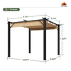 Fix and Tools 10×12 FT Outdoor Retractable Pergola with Adjustable Sun-Proof Canopy – Aluminum Frame, Beige - Fix and Tools LLC