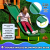 Fix and Tools Amelia Wooden Swing Set with 2-Person Saucer Swing, 6 ft. Blow-Molded Slide, Play Fort & Sandbox, Heavy-Duty Double A-Frame