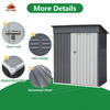 Fix and Tools 152×95×181 cm Outdoor Metal Storage Shed – Lockable Door, Weather-Resistant for Backyard, Patio, Lawn - Fix and Tools LLC