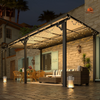 Fix and Tools 10×14 FT Wall-Mounted Hardtop Gazebo with Aluminum Frame and PP Roof Panels – Gray