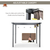 Fix and Tools 305×305×222 cm Outdoor Pergola with Retractable Shade Canopy – Aluminum, Gray - Fix and Tools LLC