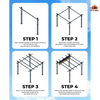 Fix and Tools 10×10 FT Outdoor Pergola with Retractable Canopy – Aluminum Frame, Khaki - Fix and Tools LLC