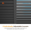 Fix and Tools 366×488×244 cm Adjustable Louvered Pergola – Heavy-Duty Aluminum, Black - Fix and Tools LLC