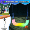 Fix and Tools Addison Twinkle Wooden Swing Set with Heavy-Duty Double A-Frame, 2 LED Swings & Bonus Anchor Kit – For Kids Ages 3–8