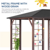 Fix and Tools Hardtop Gazebo with Galvanized Steel Roof and Aluminum Frame – Brown/Gray - Fix and Tools LLC
