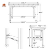 Fix and Tools 13×6 FT Outdoor Grill Gazebo with Workstation Shelves – Heavy Duty Wooden BBQ Pergola, Light Mocha Brown - Fix and Tools LLC