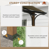 Fix and Tools 12×10 FT Outdoor Pergola with Bar Counter and Canopy – Aluminum & Steel Frame, Natural Beige
