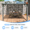 Fix and Tools 10×8 FT Wall-Mounted Gazebo and Pergola with Aluminum Frame and Polycarbonate Roof – Gray