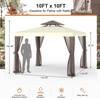 Fix and Tools 305×305 cm Patio Gazebo Tent – Outdoor Canopy Shelter with Removable Sidewalls - Fix and Tools LLC