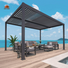 Fix and Tools 366×488×244 cm Adjustable Louvered Pergola – Heavy-Duty Aluminum, Black