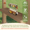 Fix and Tools 13×6 FT Outdoor Grill Gazebo with Workstation Shelves – Heavy Duty Wooden BBQ Pergola, Light Mocha Brown