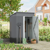 Fix and Tools 152×95×181 cm Outdoor Metal Storage Shed – Lockable Door, Weather-Resistant for Backyard, Patio, Lawn