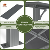 Fix and Tools 10×14 FT Outdoor Wall-Mounted Gazebo with Hardtop Roof – Aluminum Frame, Gray - Fix and Tools LLC